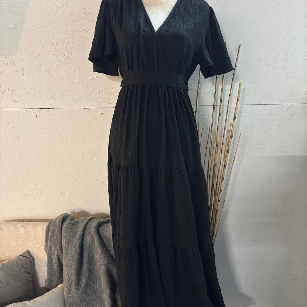 Elegant Black Wrap Dress